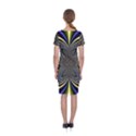 Abstract Artwork Fractal Background Classic Short Sleeve Midi Dress View2
