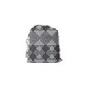 Monochrome Geometric Herringbone Seamless Pattern Vector Drawstring Pouch (XS) View2