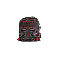 Abstract Art Fractal Art Pattern Drawstring Pouch (xs) by Sudhe
