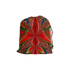 Abstract Abstract Art Fractal Drawstring Pouch (medium) by Sudhe
