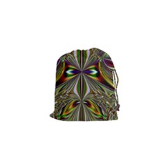 Abstract Art Fractal Pattern Drawstring Pouch (xs) by Sudhe