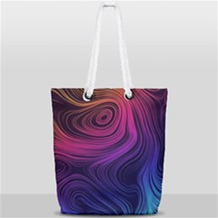 Abstract Pattern Art Full Print Rope Handle Tote (small) by Sudhe