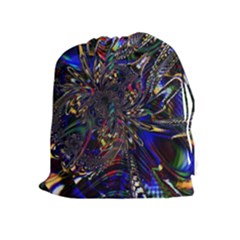 Art Design Colors Fantasy Abstract Drawstring Pouch (xl) by Sudhe
