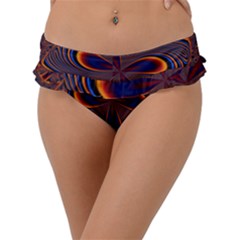 Abstract Fractal Background Pattern Frill Bikini Bottom by Sudhe