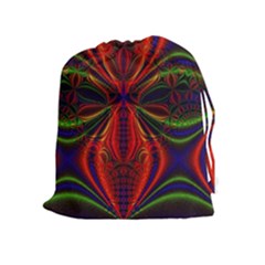 Abstract Art Fractal Drawstring Pouch (xl) by Sudhe