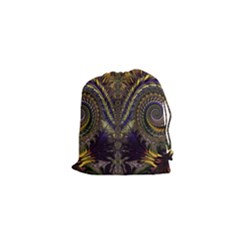 Abstract Fractal Pattern Artwork Drawstring Pouch (xs) by Sudhe