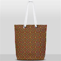 Rby-3-7 Full Print Rope Handle Tote (small) by ArtworkByPatrick