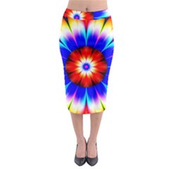 Abstract Digital Art Artwork Colorful Midi Pencil Skirt by Pakrebo