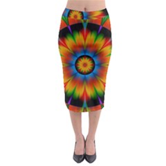 Abstract Digital Art Artwork Midi Pencil Skirt by Pakrebo