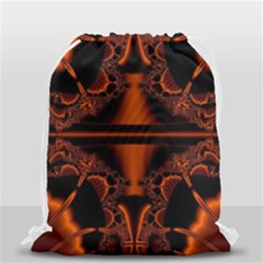 Art Fractal Artwork Creative Black Brown Drawstring Bag (small) by Pakrebo