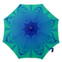 Digital Arts Fractals Futuristic Blue Magenta Hook Handle Umbrellas (Small) View1