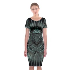 Abstract Art Fractal Artwork Classic Short Sleeve Midi Dress by Pakrebo