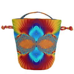 Artwork Digital Art Fractal Colors Drawstring Bucket Bag by Pakrebo