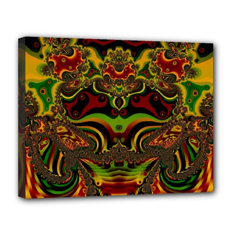 Fractal Art Artwork Design Art Pattern Canvas 14  X 11  (stretched) by Pakrebo