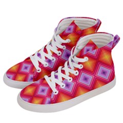 Texture Surface Orange Pink Men s Hi-top Skate Sneakers by Mariart