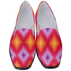 Texture Surface Orange Pink Women s Classic Loafer Heels by Mariart