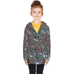 Art Artwork Fractal Digital Art Floral Kids  Double Breasted Button Coat by Pakrebo