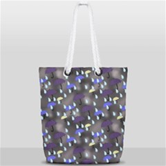 Rain And Umbrellas Full Print Rope Handle Tote (small) by bloomingvinedesign