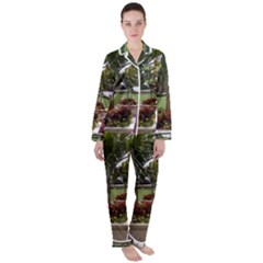 Columbus Commons In Late May  Satin Long Sleeve Pyjamas Set by Riverwoman