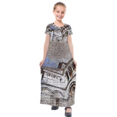 Building Architecture Columns Kids  Short Sleeve Maxi Dress by Wegoenart