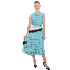 Elissa Midi Tie-back Chiffon Dress by snowwhitegirl