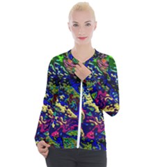 3d Colorful Texture 2                     Casual Zip Up Jacket by LalyLauraFLM