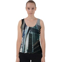 Architecture Frankfurt Reflection Velvet Tank Top by Wegoenart