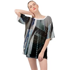 Architecture Frankfurt Reflection Oversized Chiffon Top by Wegoenart