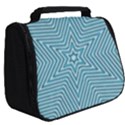 Lines Blue Repeating Textile Full Print Travel Pouch (Big) View2