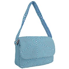 Lines Blue Repeating Textile Courier Bag by Wegoenart