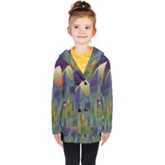 Mountains Abstract Mountain Range Kids  Double Breasted Button Coat by Wegoenart
