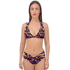 Fighting Crabbies Pattern Double Strap Halter Bikini Set by bloomingvinedesign