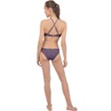 Zodiac Bat Pink Grey High Neck Bikini Set View2