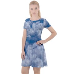 Photo Of Sky From The Sky Cap Sleeve Velour Dress  by SusanFranzblau