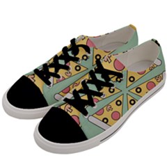 Pizza Slice Food Italian Men s Low Top Canvas Sneakers by Pakrebo