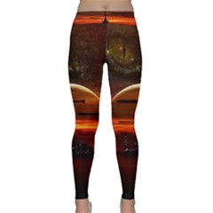 Science Fiction Digital Illustration Classic Yoga Leggings by Pakrebo