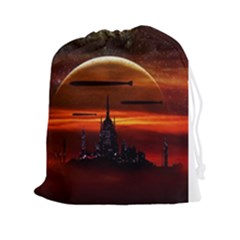 Science Fiction Digital Illustration Drawstring Pouch (xxl) by Pakrebo