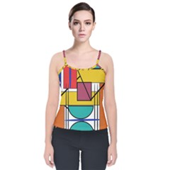 Design 10 Velvet Spaghetti Strap Top by TajahOlsonDesigns