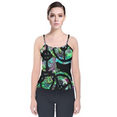 Design 11 Velvet Spaghetti Strap Top by TajahOlsonDesigns