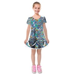 Design 12 Kids  Short Sleeve Velvet Dress by TajahOlsonDesigns