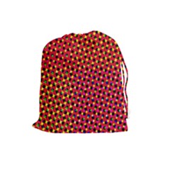 Pattern Textile Structure Abstract Drawstring Pouch (large) by Pakrebo