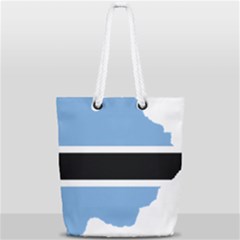 Botswana Flag Map Geography Full Print Rope Handle Tote (small) by Sapixe