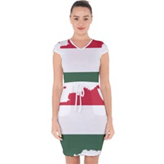 Hungary Country Europe Flag Capsleeve Drawstring Dress  by Sapixe