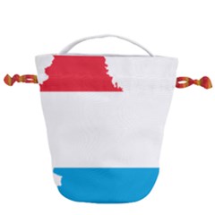 Luxembourg Country Europe Flag Drawstring Bucket Bag by Sapixe