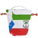 Equatorial Guinea Flag Map Drawstring Bucket Bag View2