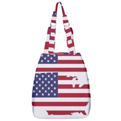 America Art Borders Cartography Center Zip Backpack by Sapixe