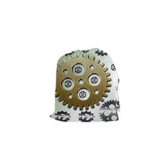 Gear Background Sprocket Drawstring Pouch (xs) by HermanTelo