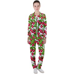 Cherry Leaf Fruit Summer Casual Jacket And Pants Set by Mariart