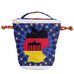 Republic Germany Deutschland Map Drawstring Bucket Bag by Sapixe
