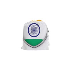 Flag India Nation Country Banner Drawstring Pouch (xs) by Sapixe